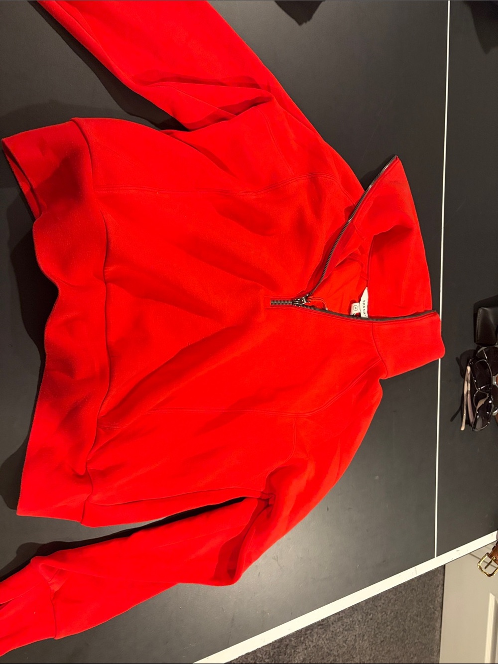 Spanx red zip up